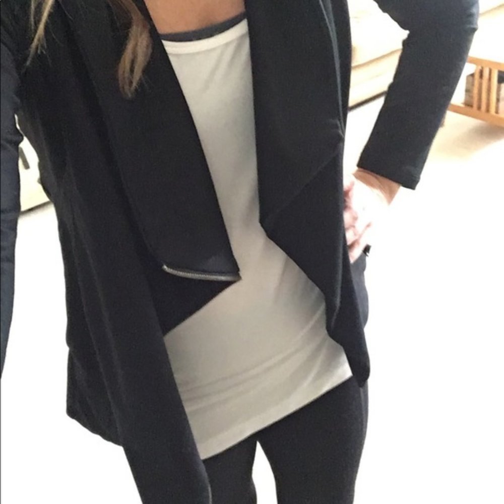 Akira Asymmetrical Zip Black Moto Jacket Hoodie